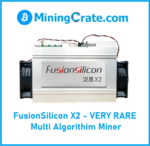 FusionSilicon X2 - MULTI MINER - simultaneously mines 3 algorithms  - RARE ASIC MINER - MiningCrate.Com Modified to 30% better performance