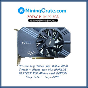 ZOTAC P106-90 3GB Mining Video card 💥NVIDIA 1060GTX GPU Without Display Ports💥 geforce Nflash BIOS moded P106-090